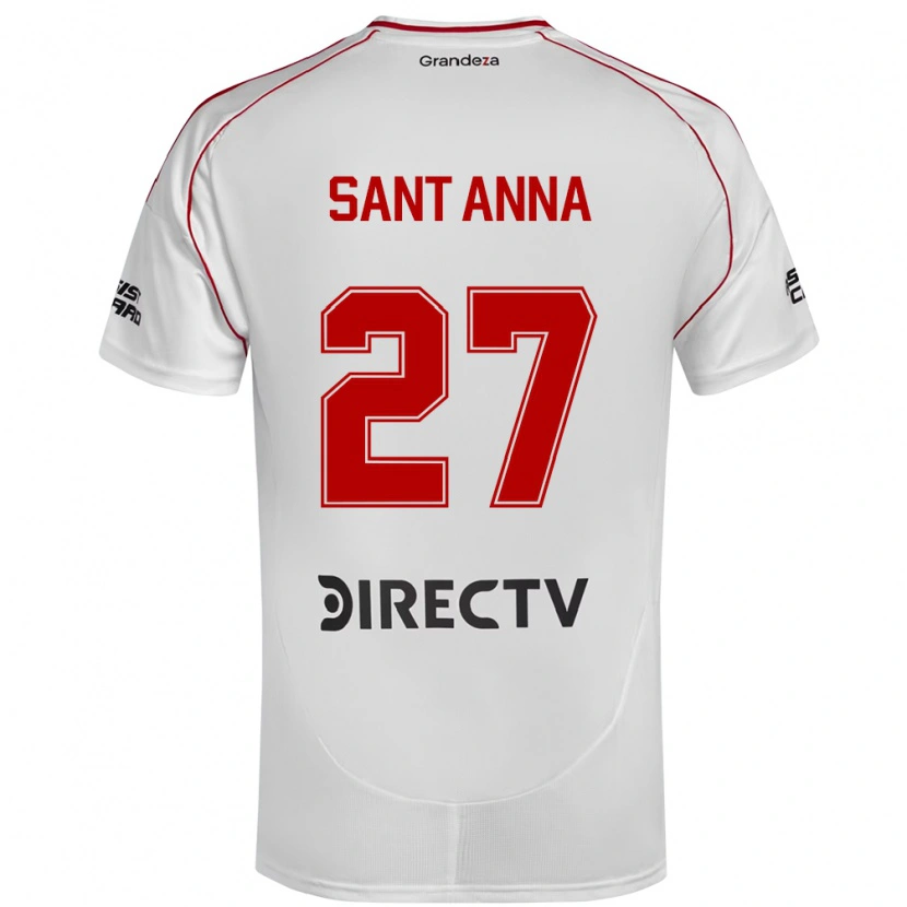 Danxen Mujer Camiseta Agustín Sant Anna #27 Blanco Rojo 1ª Equipación 2025/26 La Camisa México