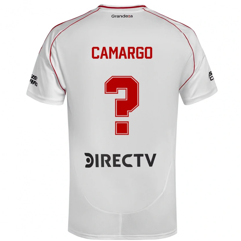 Danxen Mujer Camiseta Franco Camargo #0 Blanco Rojo 1ª Equipación 2025/26 La Camisa México