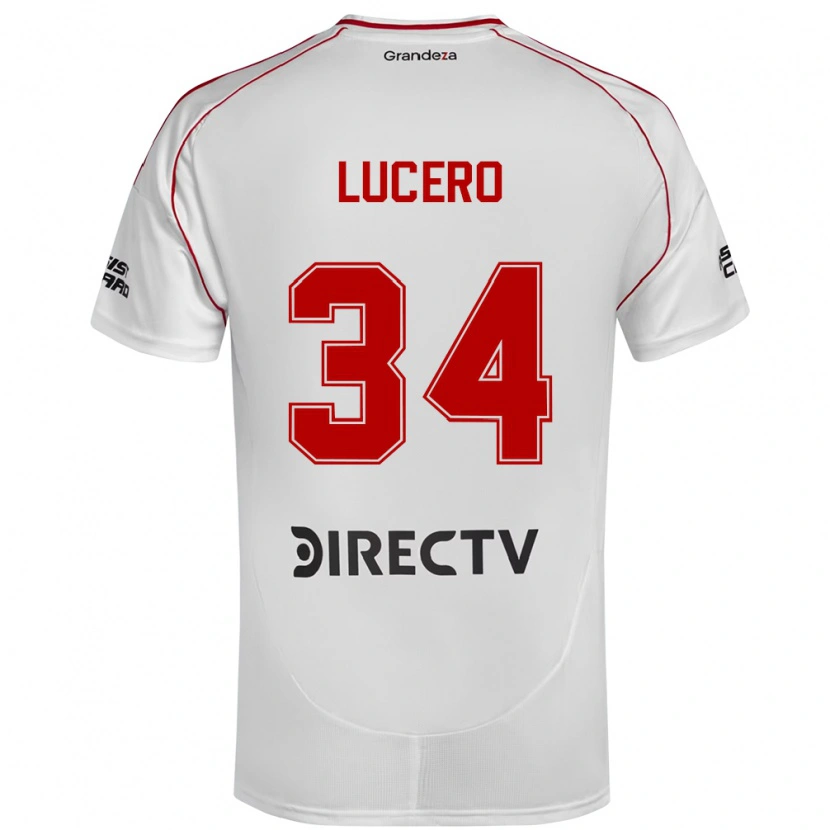 Danxen Mujer Camiseta Daniel Lucero #34 Blanco Rojo 1ª Equipación 2025/26 La Camisa México
