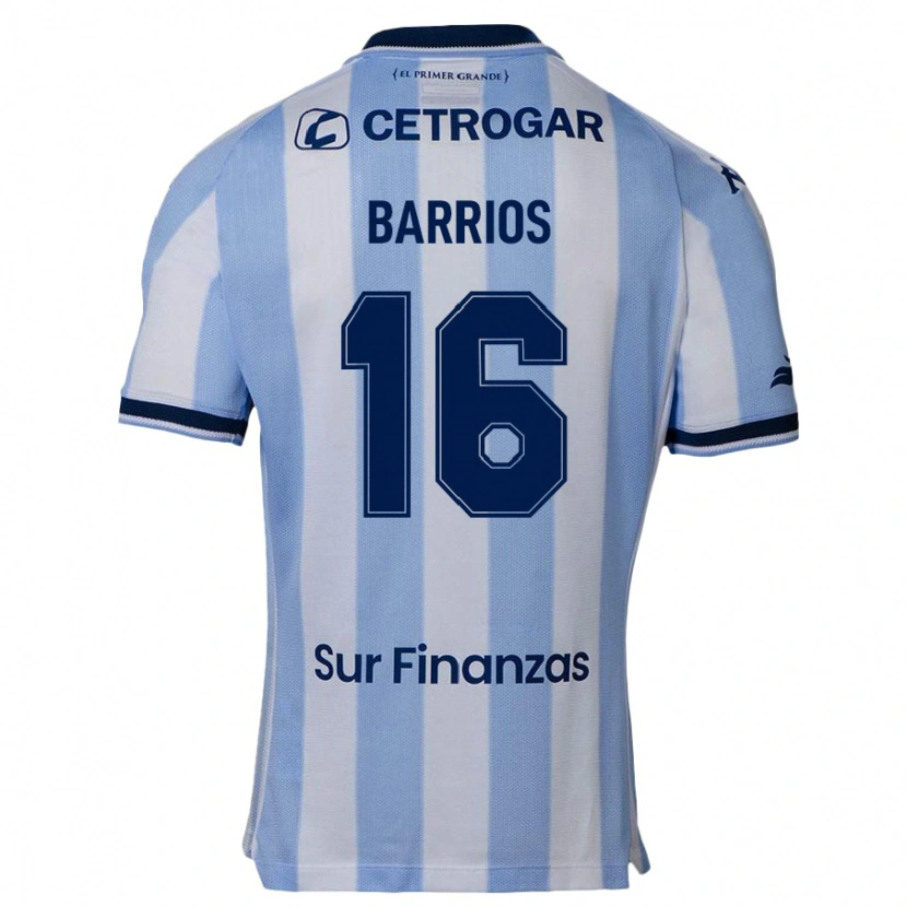 Danxen Mujer Camiseta Martín Barrios #16 Azul Celeste 1ª Equipación 2025/26 La Camisa México