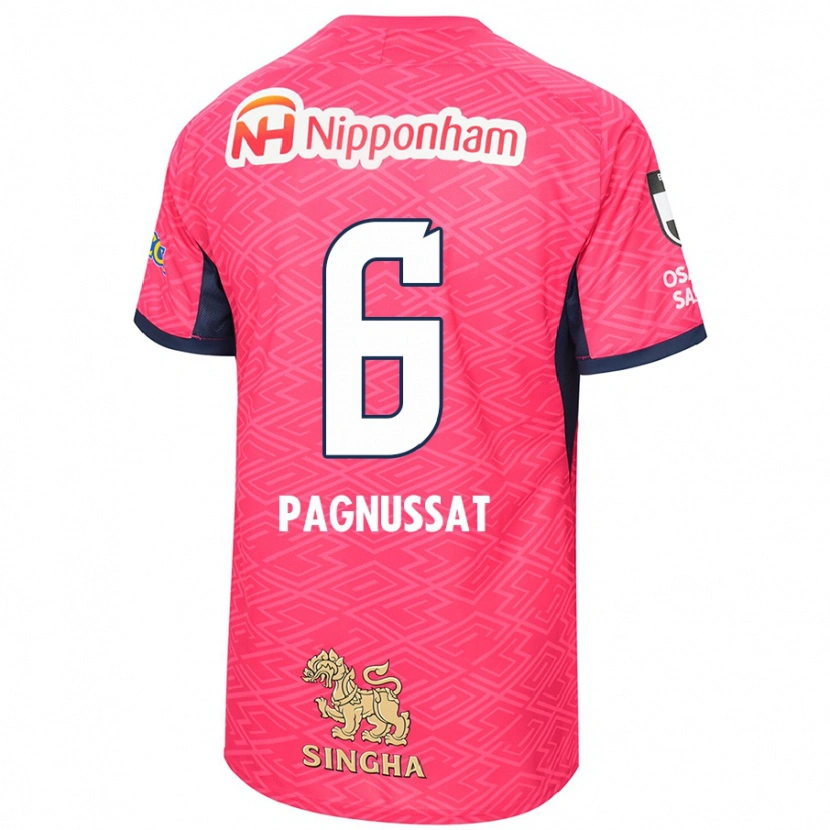 Danxen Mujer Camiseta Tiago Pagnussat #6 Blanco Rosa Sakura 1ª Equipación 2025/26 La Camisa México