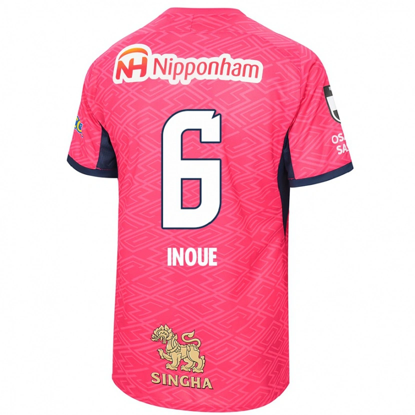 Danxen Mujer Camiseta Hina Inoue #6 Blanco Rosa Sakura 1ª Equipación 2025/26 La Camisa México