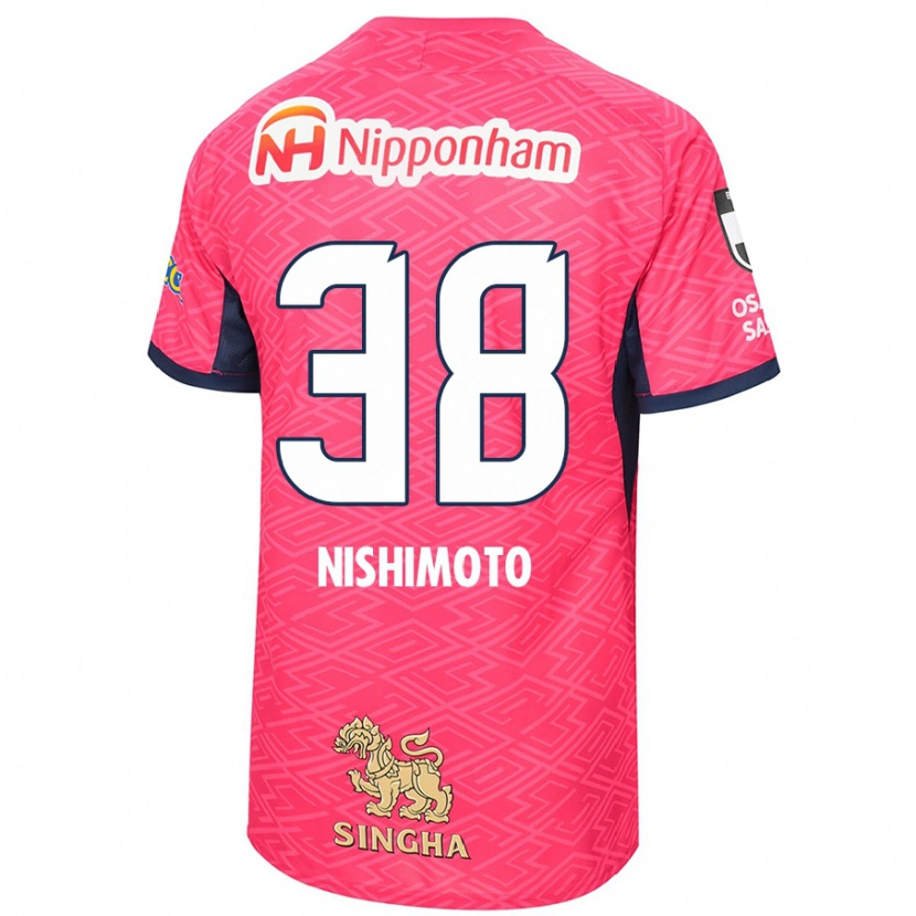 Danxen Mujer Camiseta Masataka Nishimoto #38 Rosa Sakura Blanco 1ª Equipación 2025/26 La Camisa México