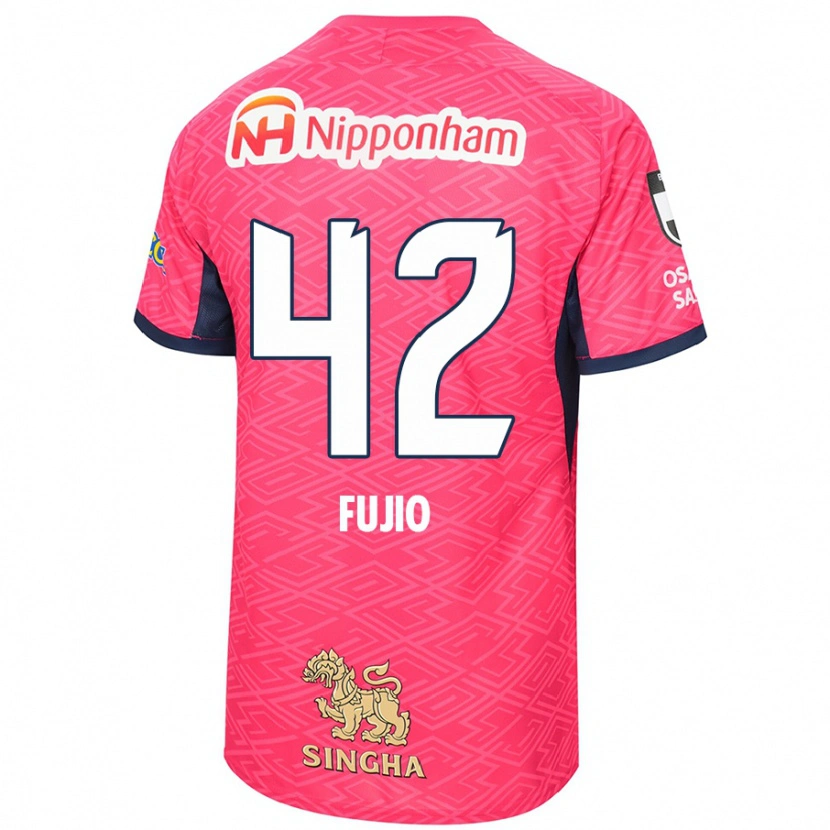 Danxen Mujer Camiseta Shota Fujio #42 Rosa Sakura Blanco 1ª Equipación 2025/26 La Camisa México