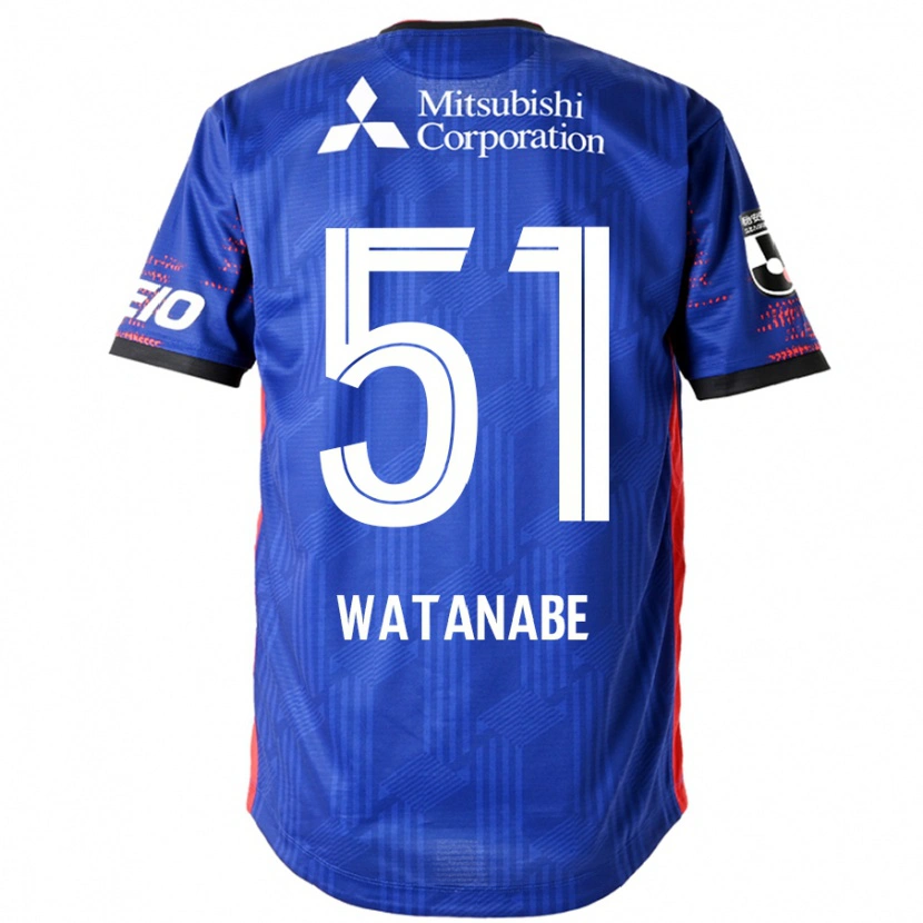Danxen Mujer Camiseta Matthew Watanabe #51 Azul Real Blanco 1ª Equipación 2025/26 La Camisa México