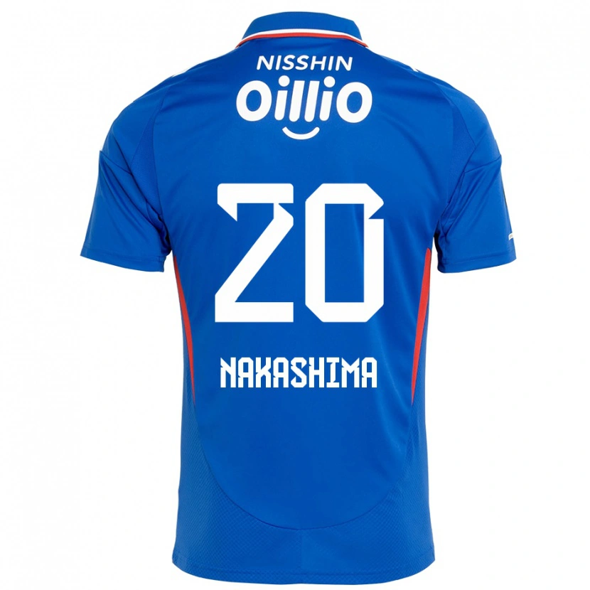 Danxen Mujer Camiseta Rikuto Nakashima #20 Blanco Azul Real 1ª Equipación 2025/26 La Camisa México