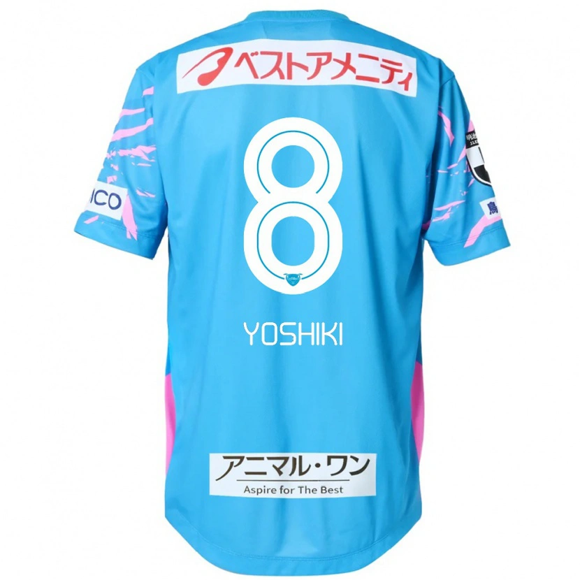 Danxen Mujer Camiseta Yoshiki Narahara #8 Azul Rosa 1ª Equipación 2025/26 La Camisa México