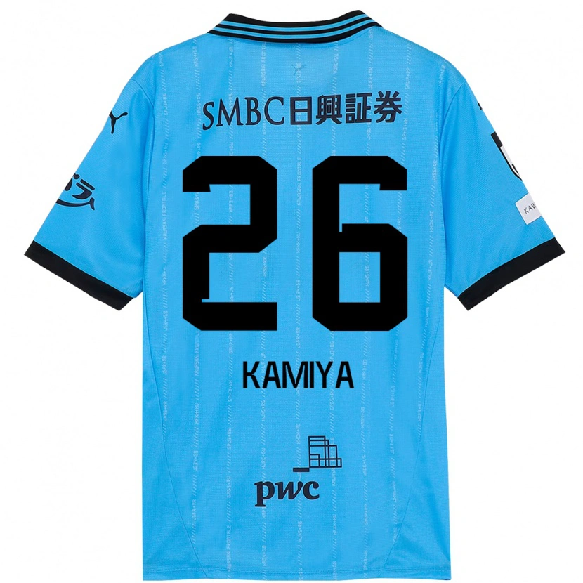 Danxen Mujer Camiseta Kaito Kamiya #26 Blanco Azul Celeste 1ª Equipación 2025/26 La Camisa México