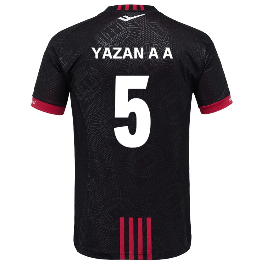 Danxen Mujer Camiseta Yazan Al-Arab #5 Blanco Negro 1ª Equipación 2025/26 La Camisa México