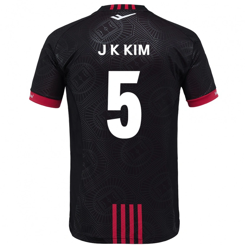 Danxen Mujer Camiseta Jae-Kang Kim #5 Negro Rojo 1ª Equipación 2025/26 La Camisa México