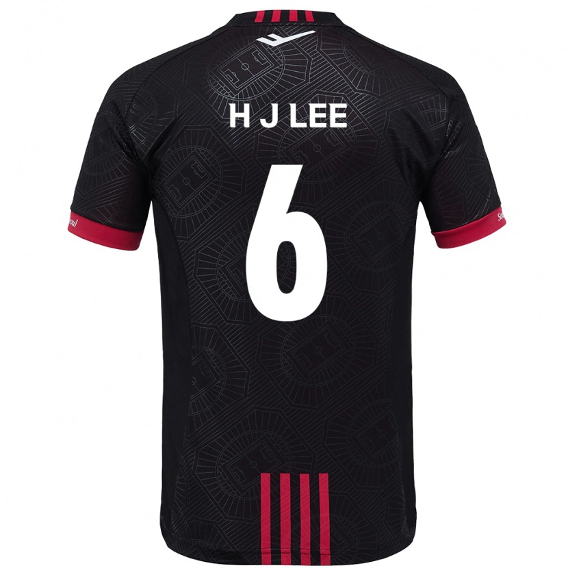 Danxen Mujer Camiseta Ju-Hwan Lee #6 Negro Rojo 1ª Equipación 2025/26 La Camisa México