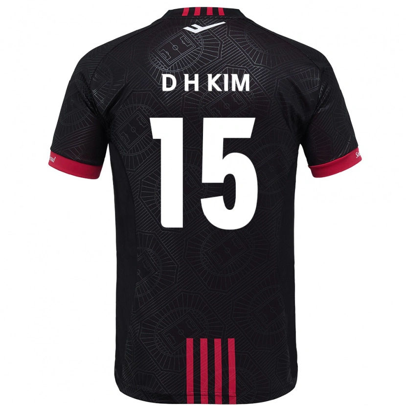 Danxen Mujer Camiseta Hyeon-Deok Kim #15 Blanco Negro 1ª Equipación 2025/26 La Camisa México