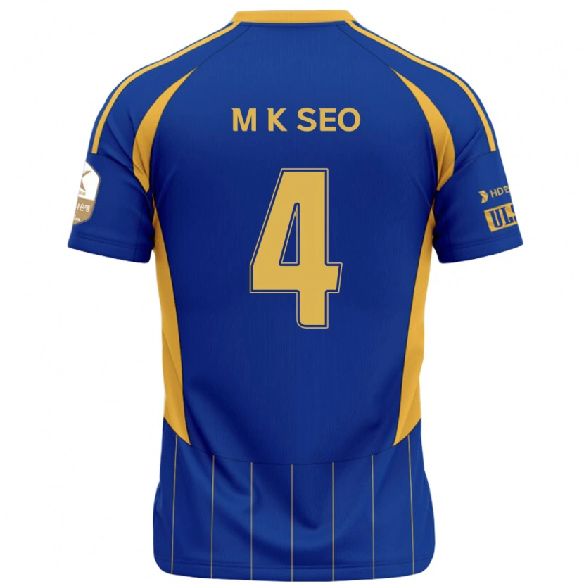 Danxen Mujer Camiseta Myeong-Kwan Seo #4 Blanco Azul Celeste 1ª Equipación 2025/26 La Camisa México