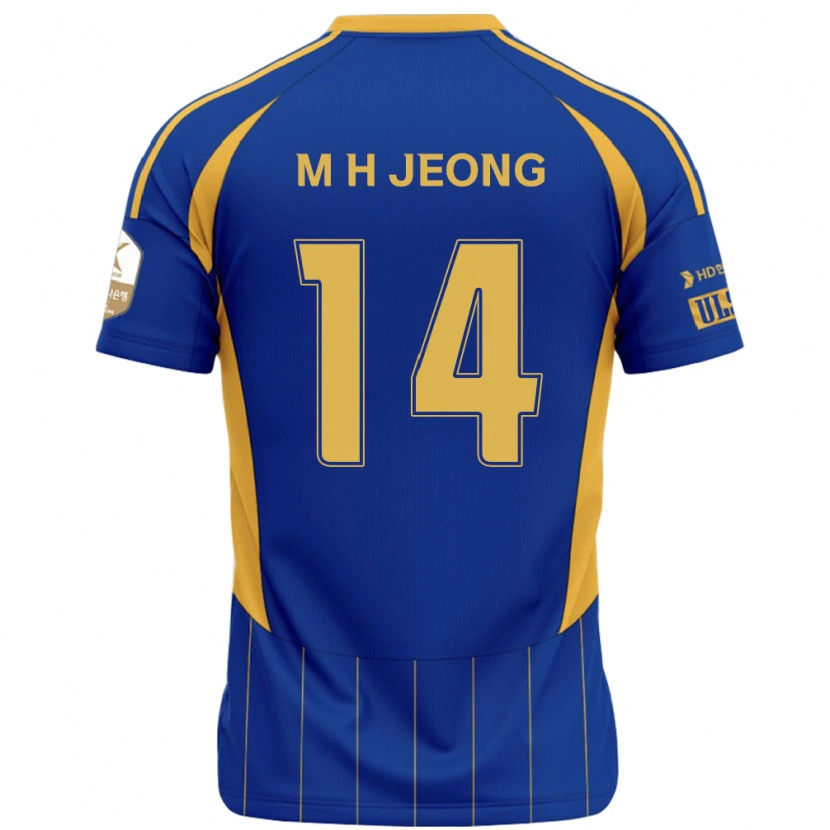 Danxen Mujer Camiseta Min-Hyeok Jeong #14 Blanco Azul Celeste 1ª Equipación 2025/26 La Camisa México