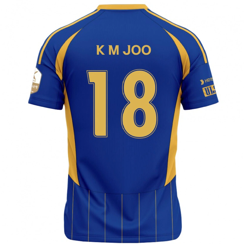 Danxen Mujer Camiseta Min-Kyu Joo #18 Blanco Azul Celeste 1ª Equipación 2025/26 La Camisa México