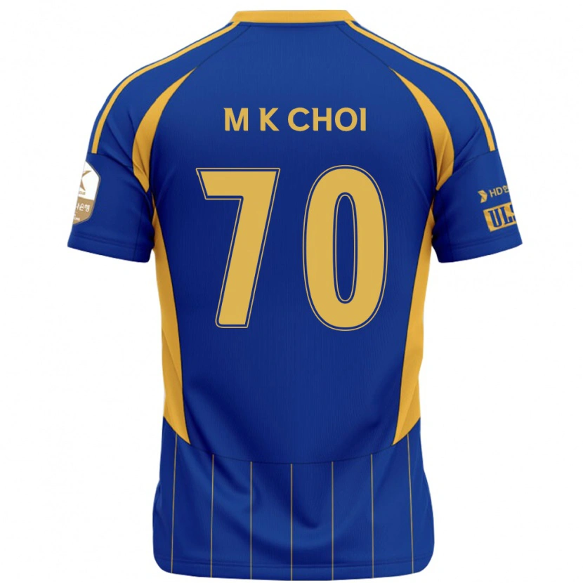 Danxen Mujer Camiseta Kang-Min Choi #70 Blanco Azul Celeste 1ª Equipación 2025/26 La Camisa México