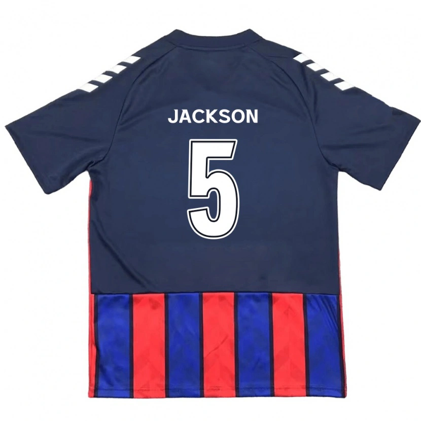 Danxen Mujer Camiseta Lachlan Jackson #5 Blanquecino Rojo 1ª Equipación 2025/26 La Camisa México