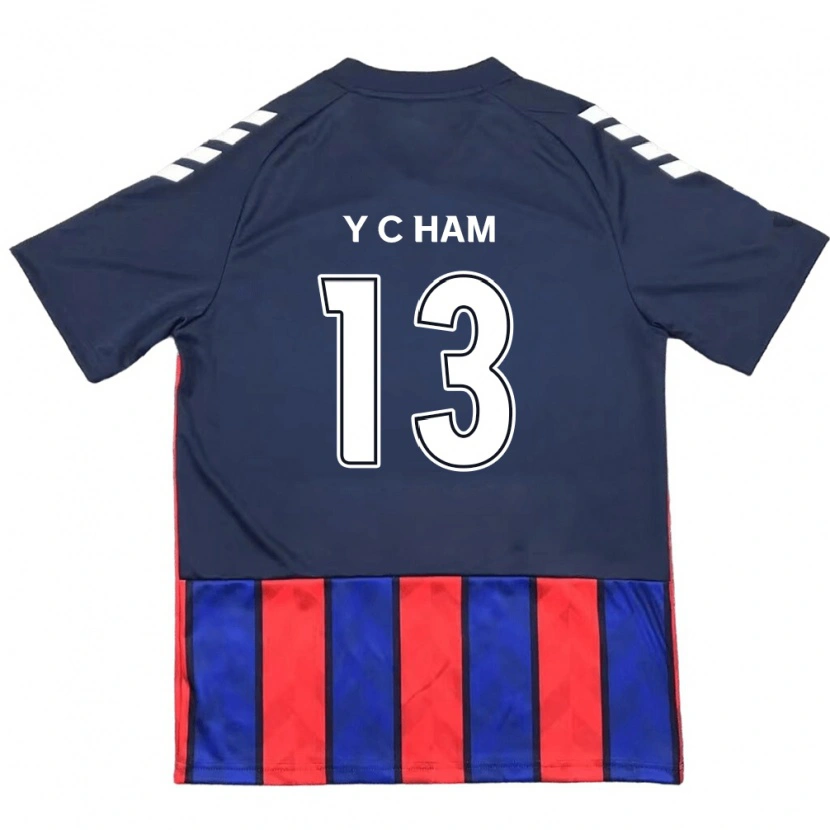 Danxen Mujer Camiseta Young-Chan Ham #13 Azul Real Rojo 1ª Equipación 2025/26 La Camisa México