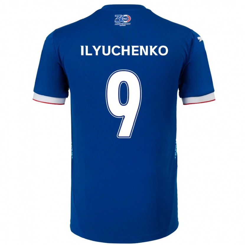 Danxen Mujer Camiseta Stanislav Ilyuchenko #9 Blanco Azul Real 1ª Equipación 2025/26 La Camisa México