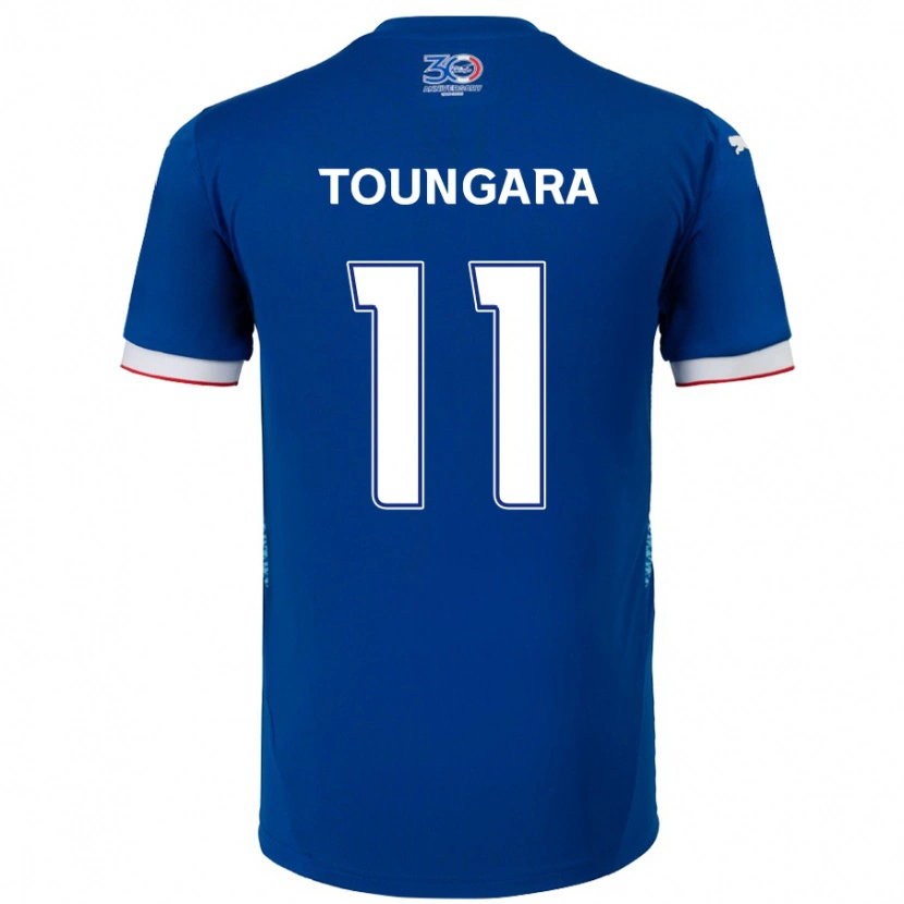 Danxen Mujer Camiseta Aboubacar Toungara #11 Blanco Azul Real 1ª Equipación 2025/26 La Camisa México