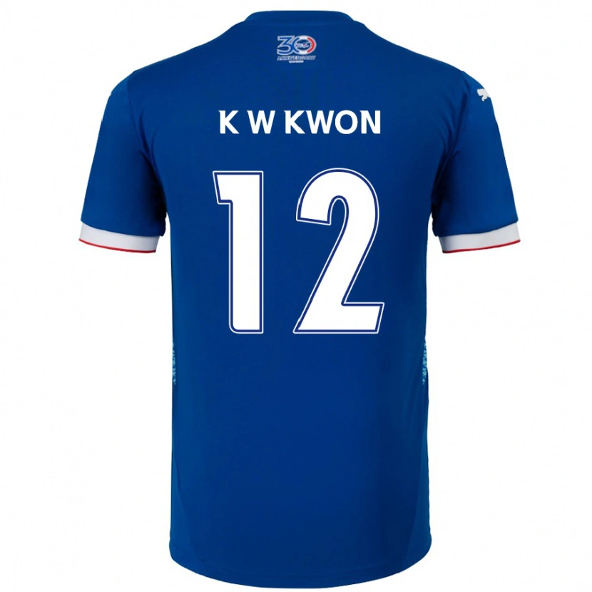Danxen Mujer Camiseta Wan-Kyu Kwon #12 Blanco Azul Real 1ª Equipación 2025/26 La Camisa México