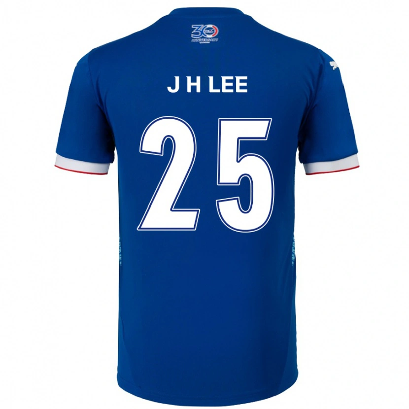 Danxen Mujer Camiseta Jin-Hyuk Lee #25 Blanco Azul Real 1ª Equipación 2025/26 La Camisa México