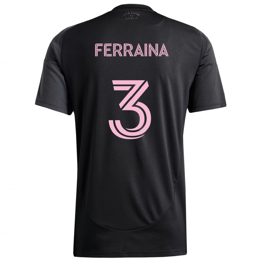 Danxen Mujer Camiseta Giovanni Ferraina #3 Negro Rosa 2ª Equipación 2025/26 La Camisa México