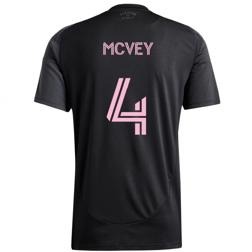 Danxen Mujer Camiseta Christopher Mcvey #4 Rosa Negro 2ª Equipación 2025/26 La Camisa México