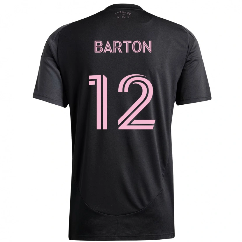 Danxen Mujer Camiseta Tye Barton #12 Negro Rosa 2ª Equipación 2025/26 La Camisa México