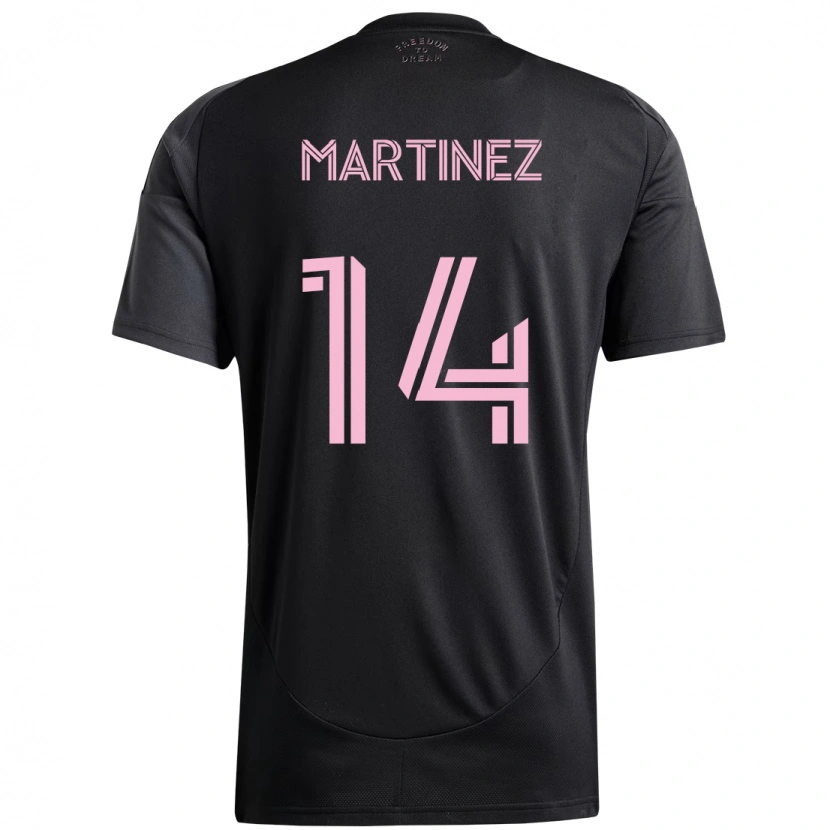 Danxen Mujer Camiseta David Martínez #14 Rosa Negro 2ª Equipación 2025/26 La Camisa México