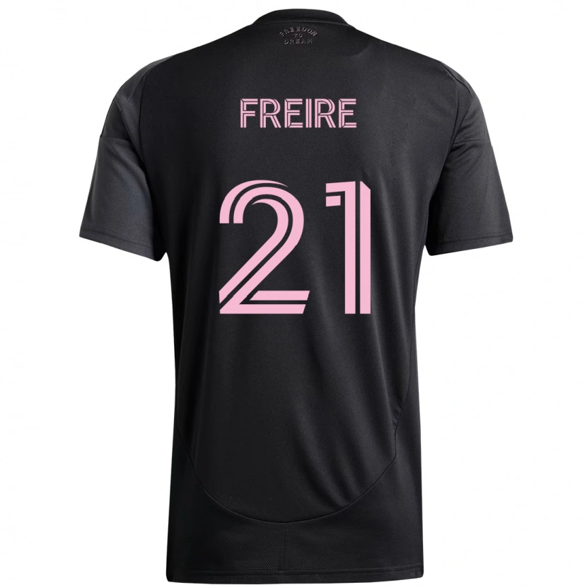 Danxen Mujer Camiseta Nicolas Freire #21 Rosa Negro 2ª Equipación 2025/26 La Camisa México