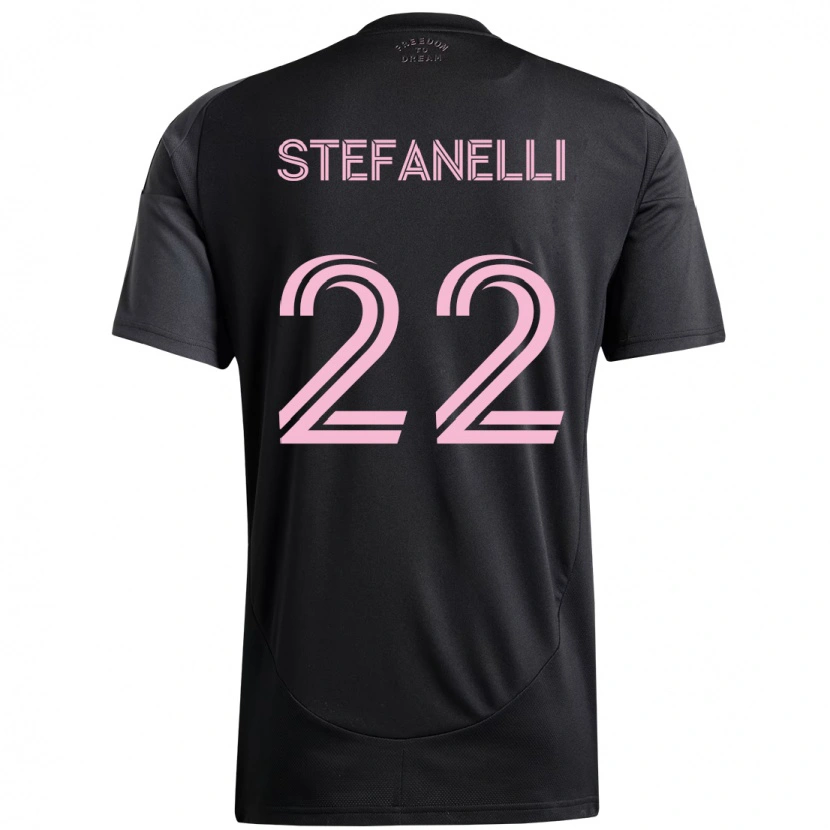 Danxen Mujer Camiseta Nicolás Stefanelli #22 Rosa Negro 2ª Equipación 2025/26 La Camisa México