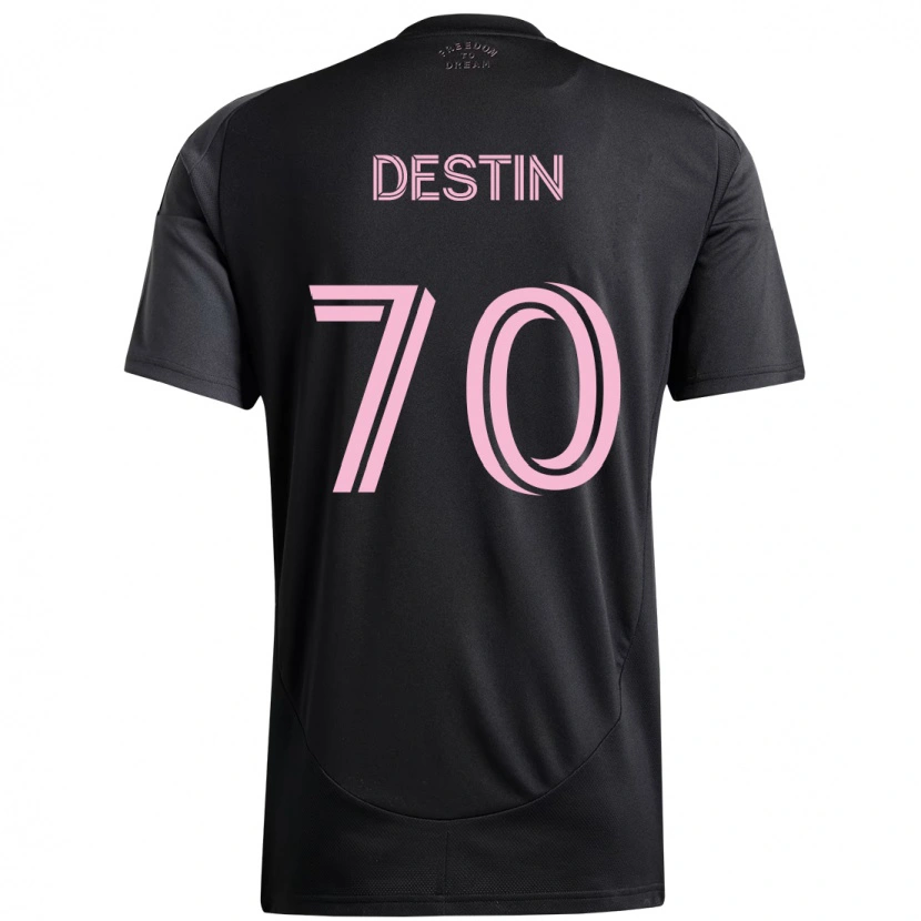 Danxen Mujer Camiseta Bryan Destin #70 Rosa Negro 2ª Equipación 2025/26 La Camisa México