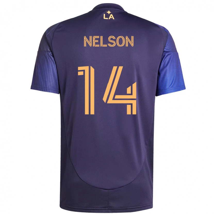 Danxen Mujer Camiseta John Nelson #14 Blanco Amarillo 2ª Equipación 2025/26 La Camisa México