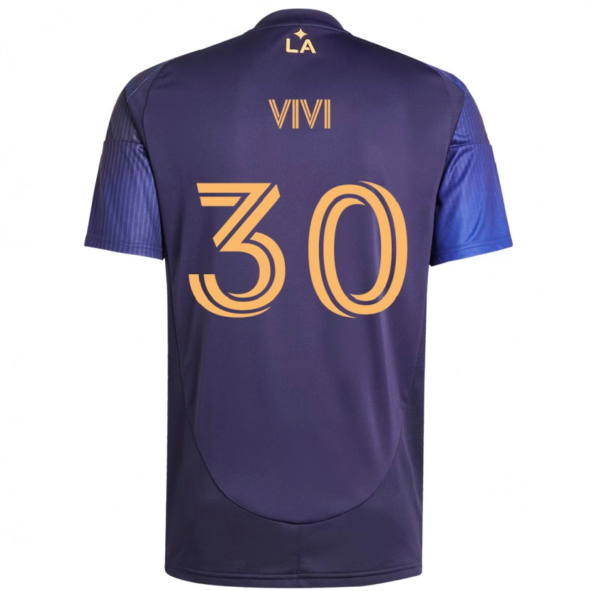 Danxen Mujer Camiseta Gino Vivi #30 Morado Azul 2ª Equipación 2025/26 La Camisa México