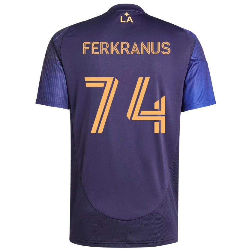 Danxen Mujer Camiseta Marcus Ferkranus #74 Morado Azul 2ª Equipación 2025/26 La Camisa México