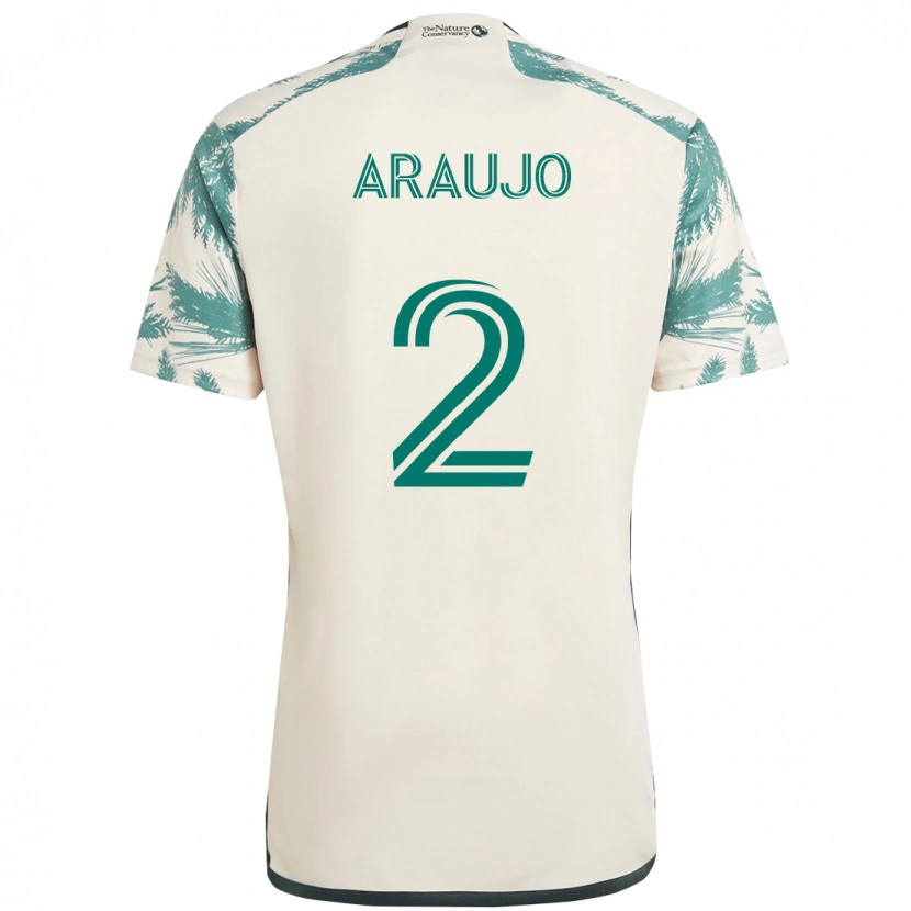 Danxen Mujer Camiseta Miguel Araujo #2 Negro Marrón 2ª Equipación 2025/26 La Camisa México