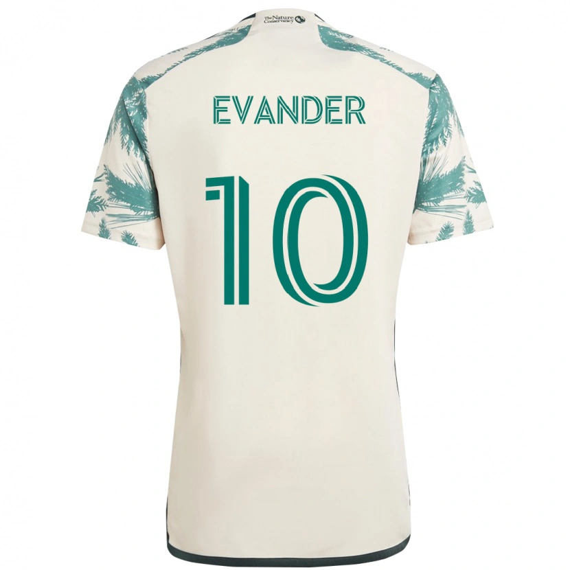 Danxen Mujer Camiseta Evander #10 Negro Marrón 2ª Equipación 2025/26 La Camisa México