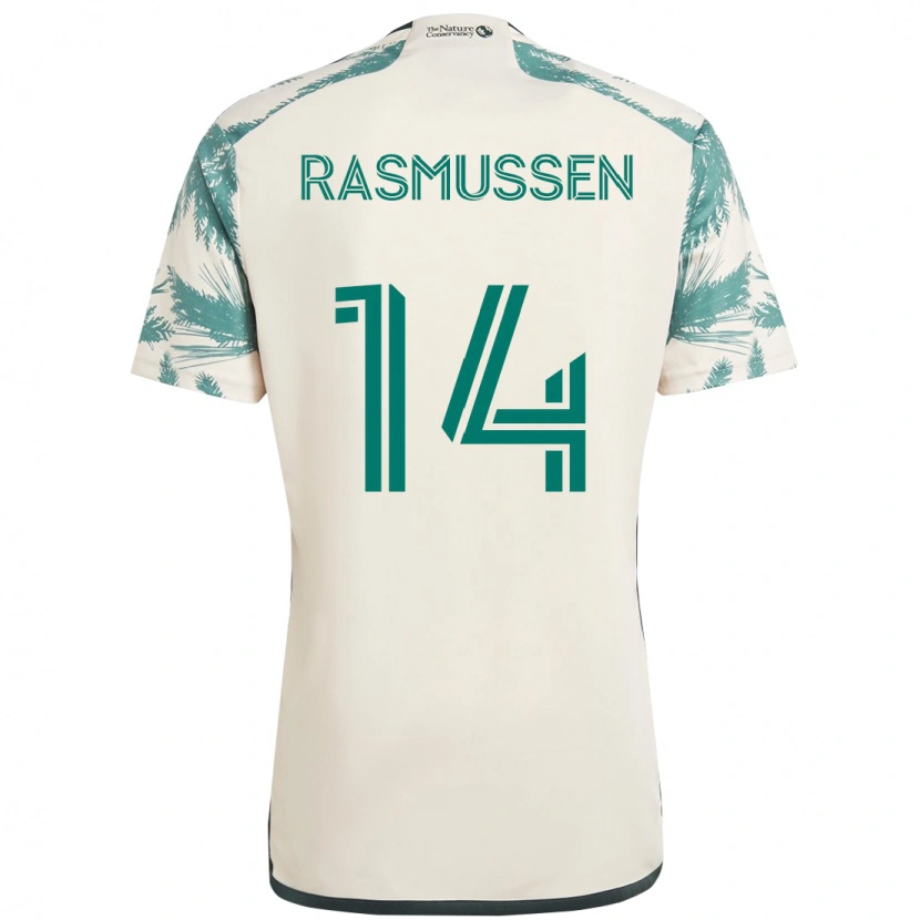 Danxen Mujer Camiseta Justin Rasmussen #14 Negro Marrón 2ª Equipación 2025/26 La Camisa México