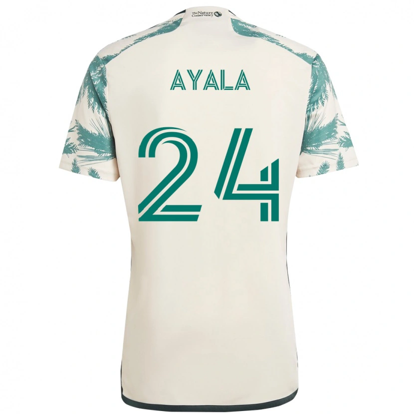 Danxen Mujer Camiseta David Ayala #24 Negro Marrón 2ª Equipación 2025/26 La Camisa México