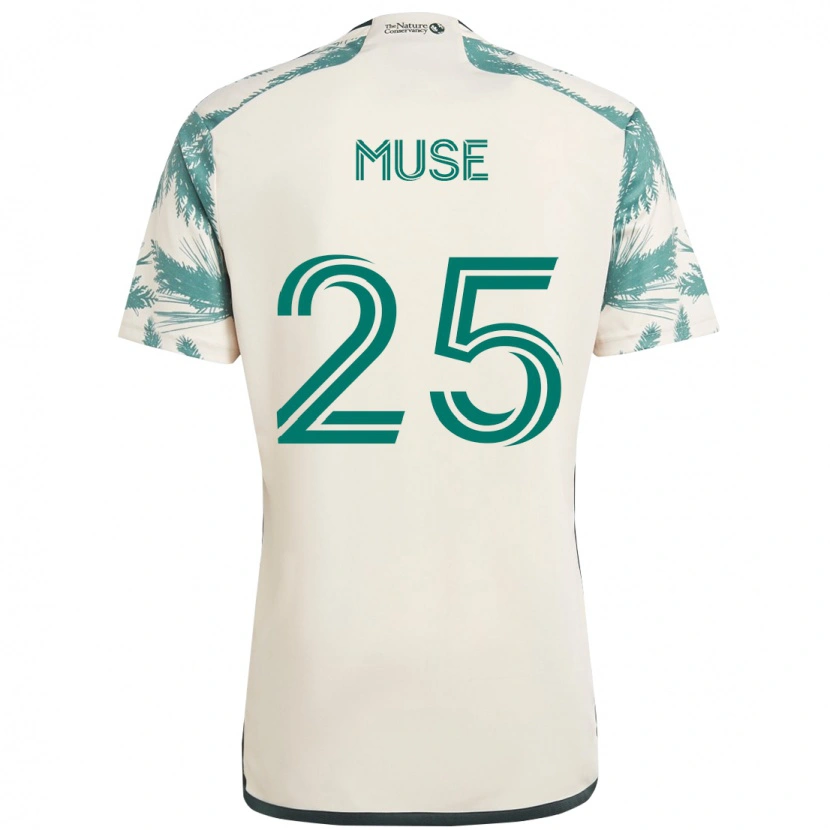 Danxen Mujer Camiseta Trey Muse #25 Negro Marrón 2ª Equipación 2025/26 La Camisa México