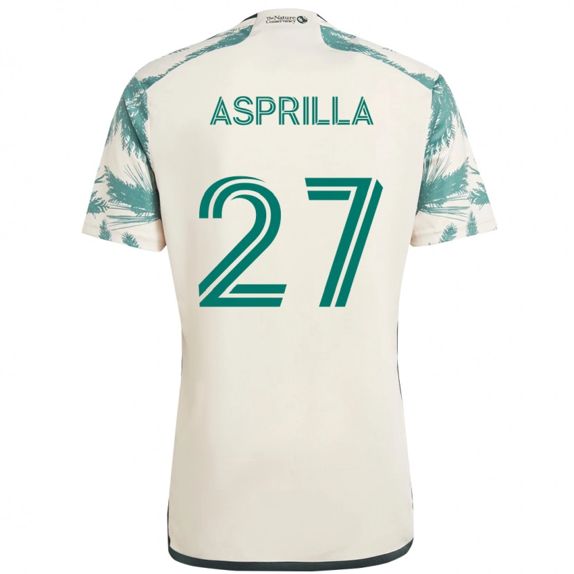 Danxen Mujer Camiseta Dairon Asprilla #27 Negro Marrón 2ª Equipación 2025/26 La Camisa México