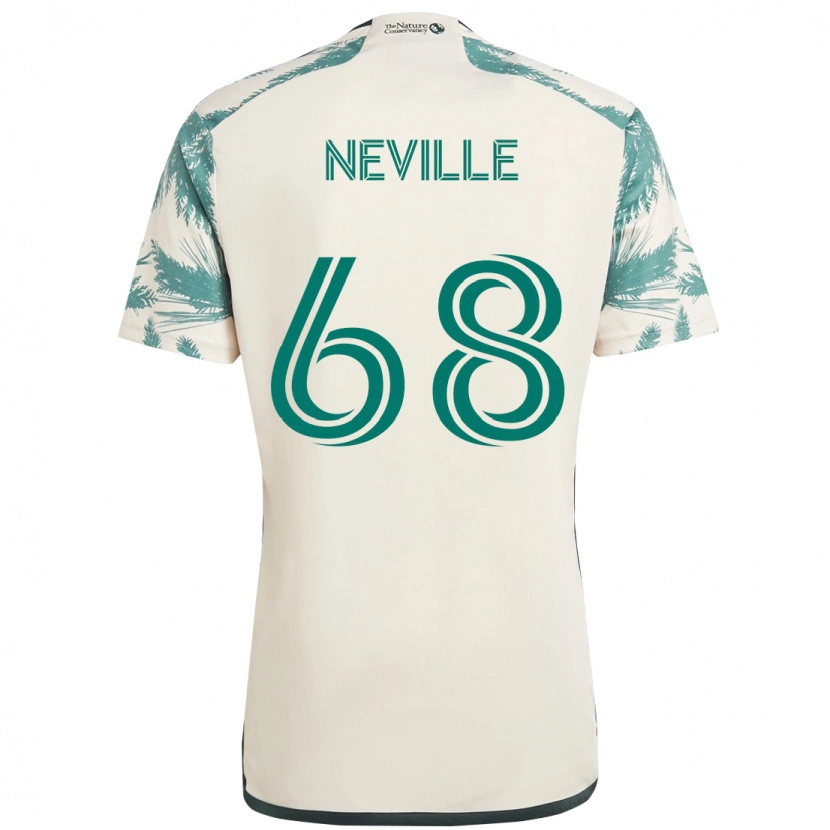 Danxen Mujer Camiseta Harvey Neville #68 Negro Marrón 2ª Equipación 2025/26 La Camisa México