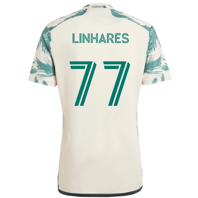 Danxen Mujer Camiseta Kyle Linhares #77 Beige Verde 2ª Equipación 2025/26 La Camisa México