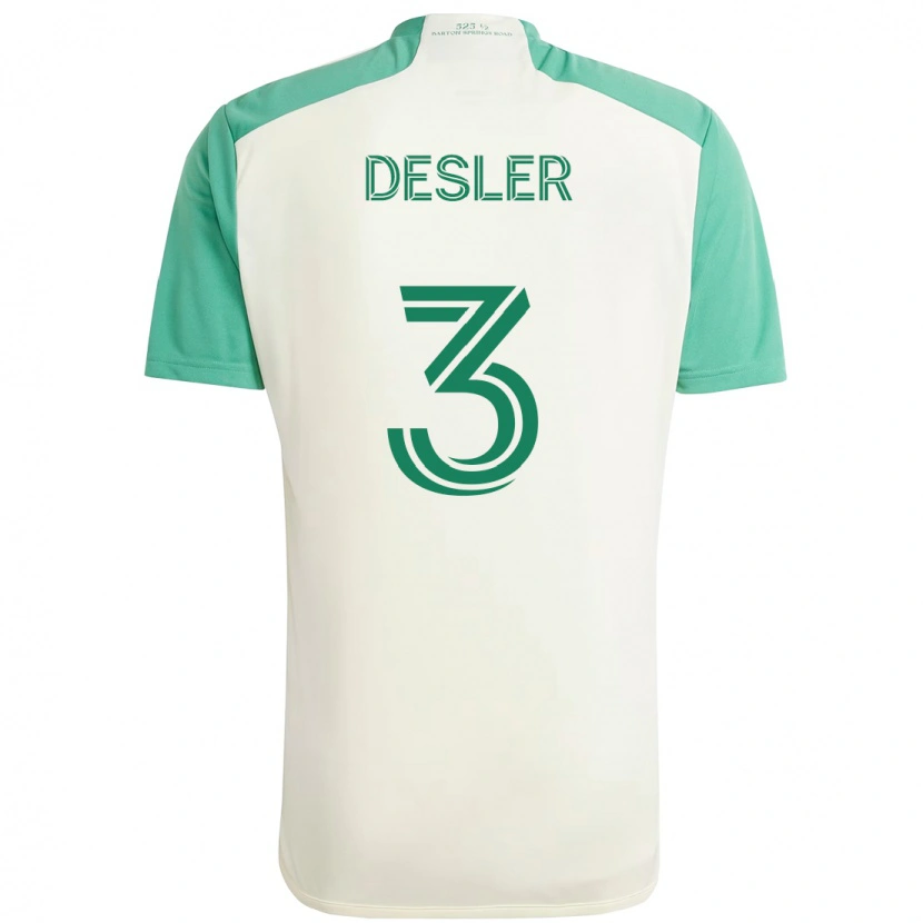 Danxen Mujer Camiseta Mikkel Desler #3 Verde Negro 2ª Equipación 2025/26 La Camisa México
