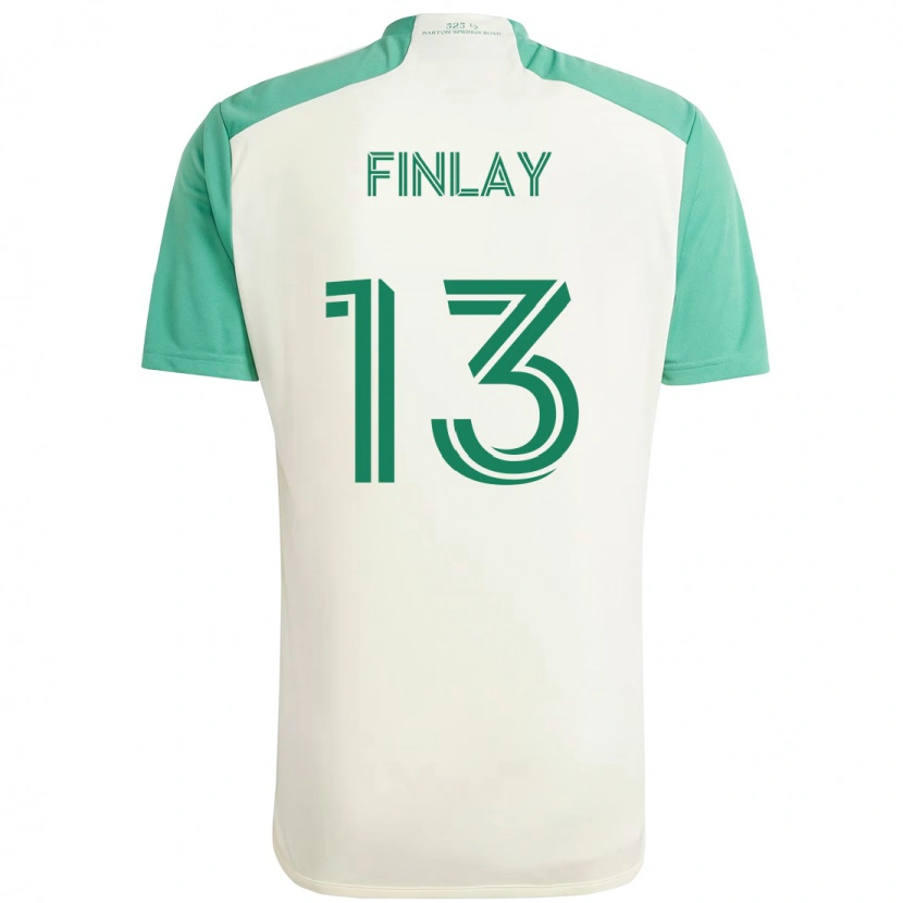 Danxen Mujer Camiseta Ethan Finlay #13 Verde Negro 2ª Equipación 2025/26 La Camisa México