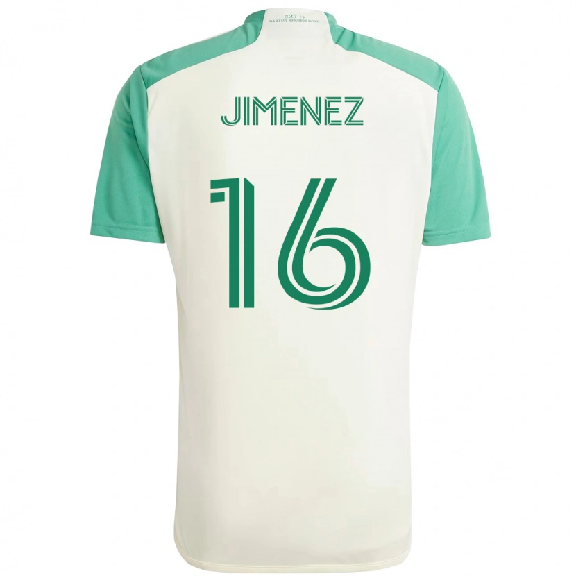 Danxen Mujer Camiseta Héctor Jiménez #16 Verde Negro 2ª Equipación 2025/26 La Camisa México