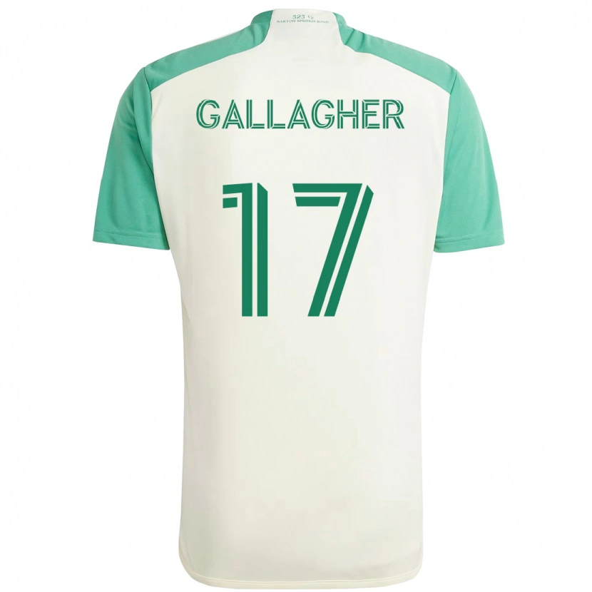 Danxen Mujer Camiseta Jon Gallagher #17 Blanco Verde 2ª Equipación 2025/26 La Camisa México