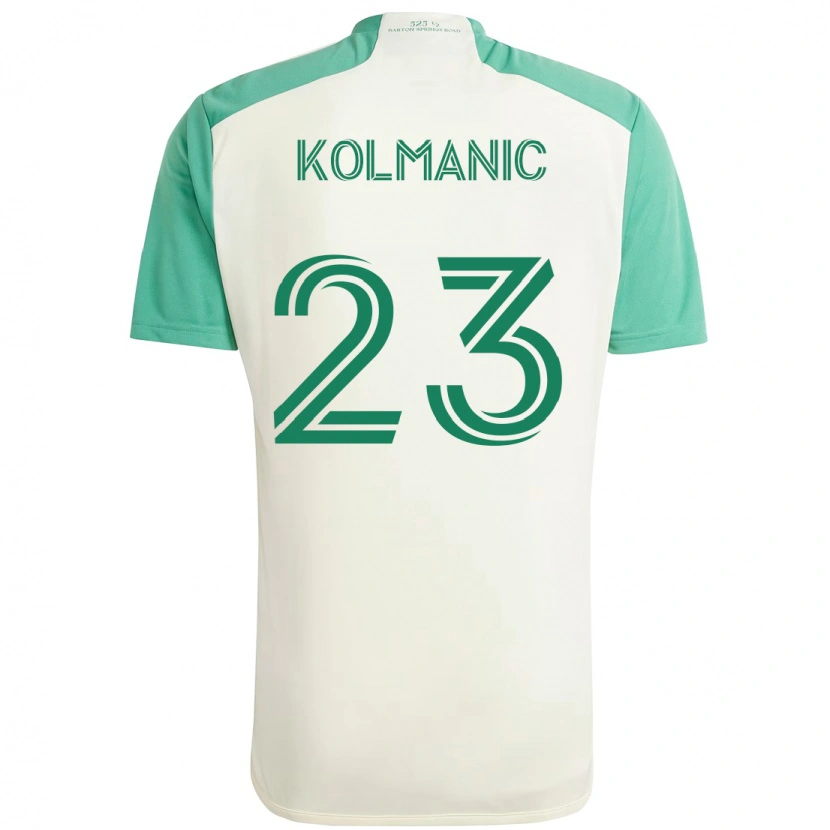 Danxen Mujer Camiseta Žan Kolmanič #23 Verde Negro 2ª Equipación 2025/26 La Camisa México