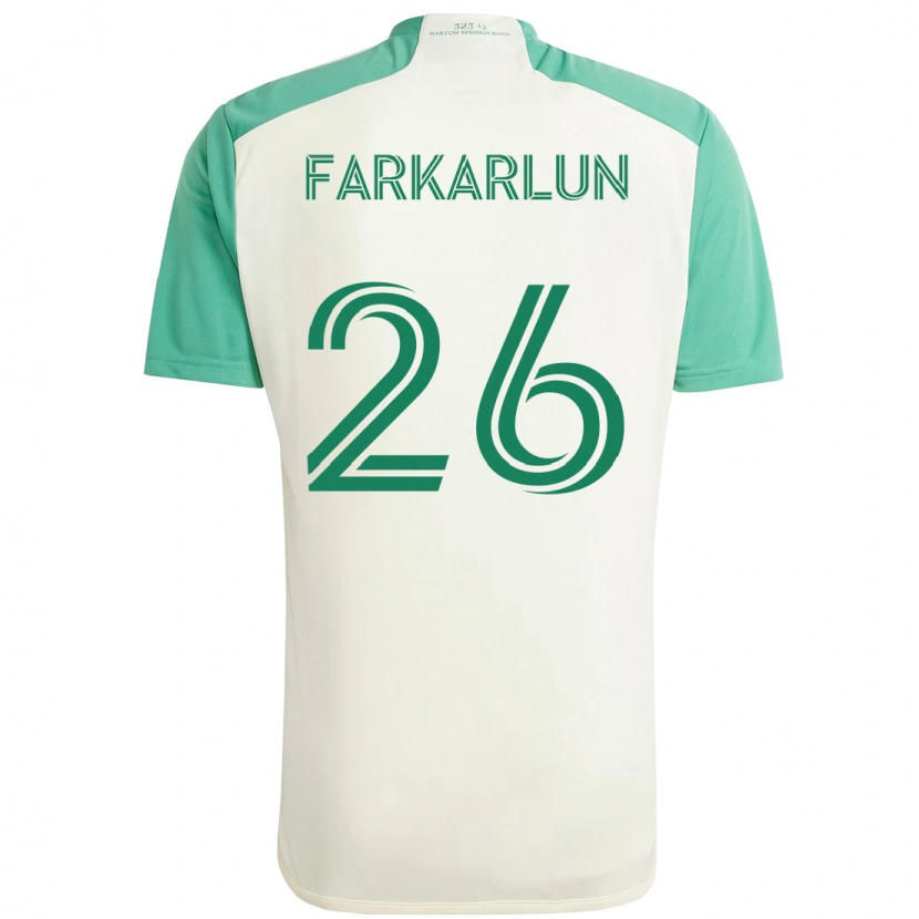 Danxen Mujer Camiseta Jimmy Farkarlun #26 Verde Negro 2ª Equipación 2025/26 La Camisa México